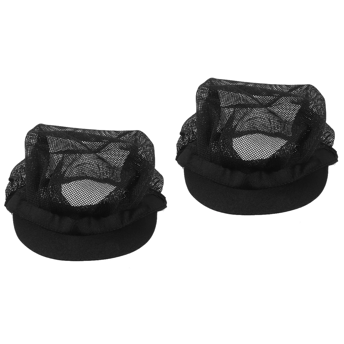 

2 Count Mesh Chef Hat Hats Waiter Kitchen Cap Breathable Work Caps Cotton Supply Man Beret Berets