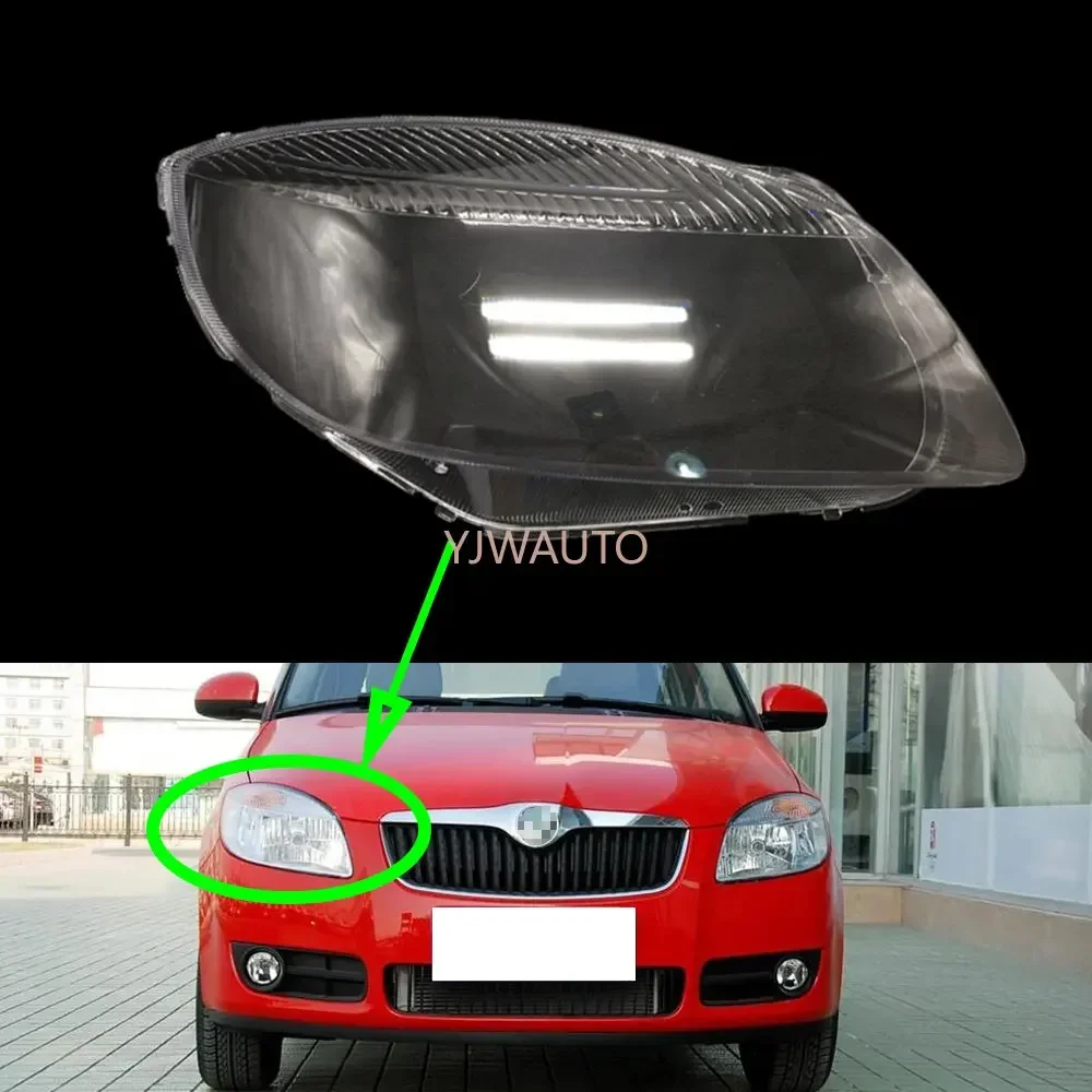 Фото Для Skoda Fabia 20082009   2010 2011, крышка фары, автомобильная фара, линза, стекло, замена переднего авто корпуса №1