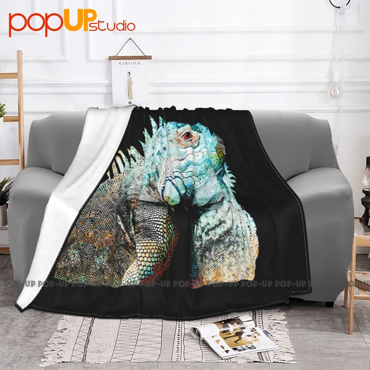 Красочное одеяло с животными Игуана толстое постельное белье из микрофибры для