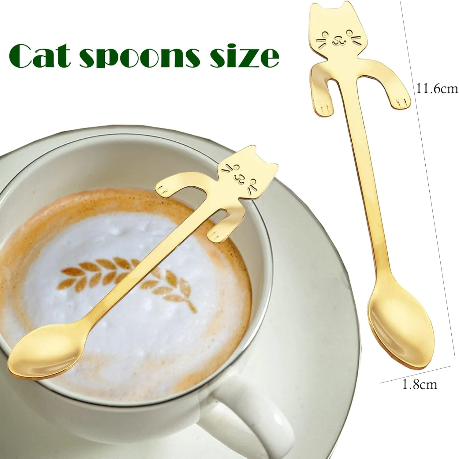 Набор ложек для кошек подвесные чайные ложки из нержавеющей стали мини-ложки