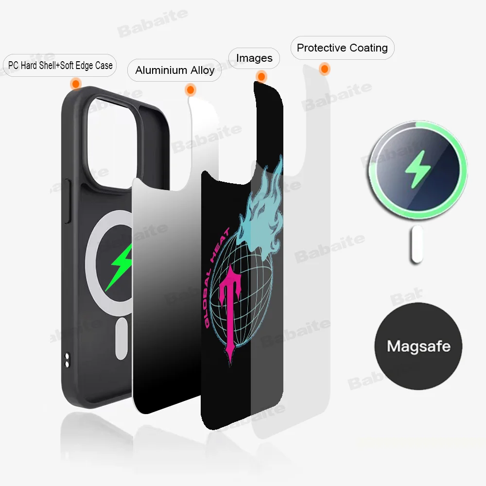 Магнитный чехол для телефона с логотипом T-Trapstar пыленепроницаемый нескользящий