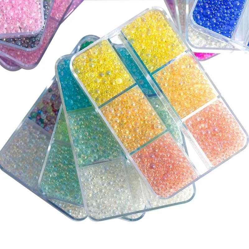 

1-3mm Caviar Beads Crystal Tiny Rhinestones Manicure Glass Balls Micro Bead for Nail Decorations DIY Charms Nail Art Accessories