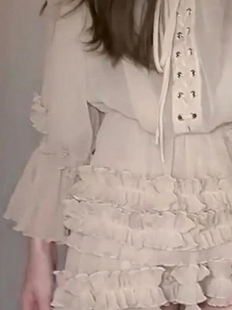 Юбка Outftis Модные однотонные комплекты из двух предметов Женская одежда Бандажный