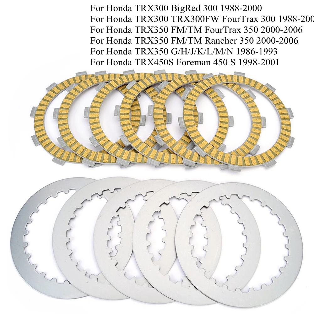 

Clutch Friction Disc Plate For Honda TRX350 Rancher FourTrax 350 TRX300 BigRed 300 TRX450S Foreman 400 450 S/ES TRX450ES