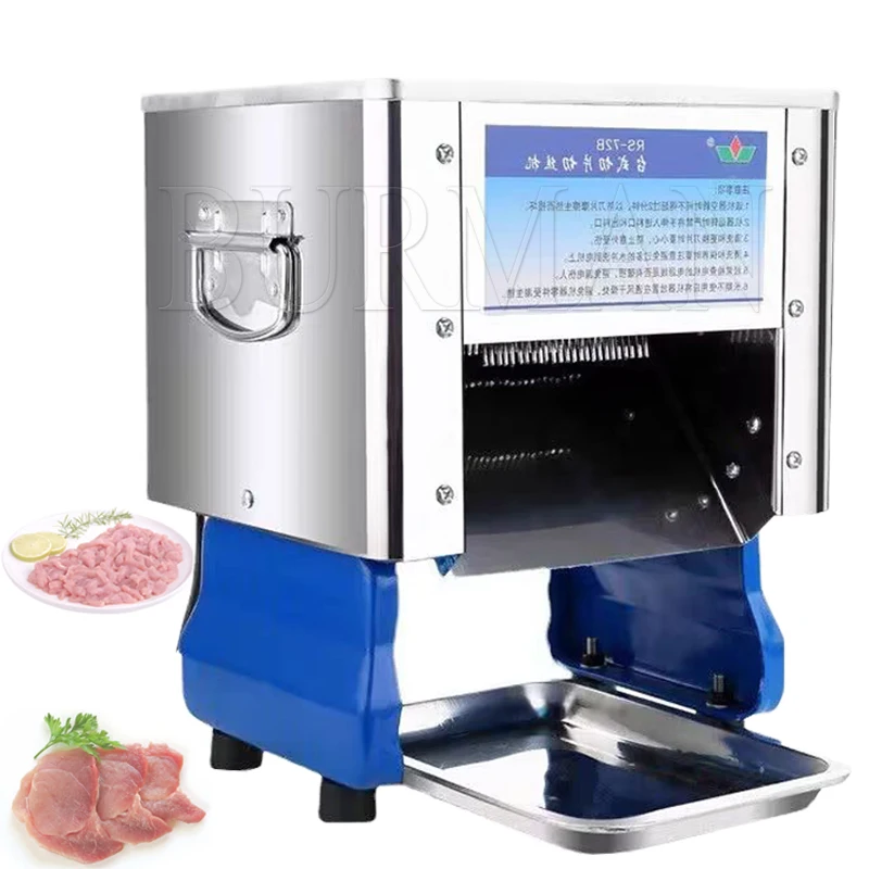 

220V Electric Meat Slicer Cutter Commercial Home Stainless Automatic Vegetable Cutting Grinder Machine Minced Meat Mincer