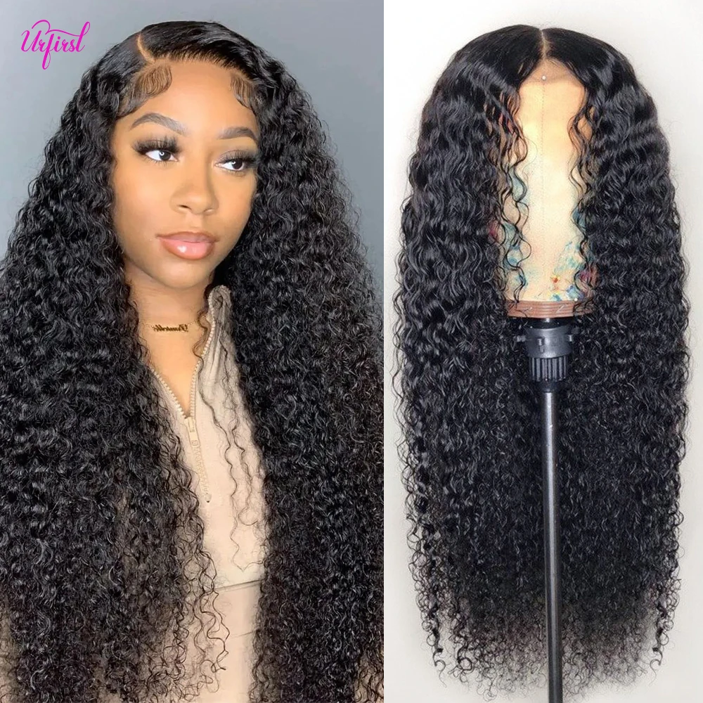 Urfirst 28 30inch 4x4lace Closure Curly Human Hair Wigs For Black Women 8-30inch 5x5hd Lace Closure Wig Free Shipping Preplucked