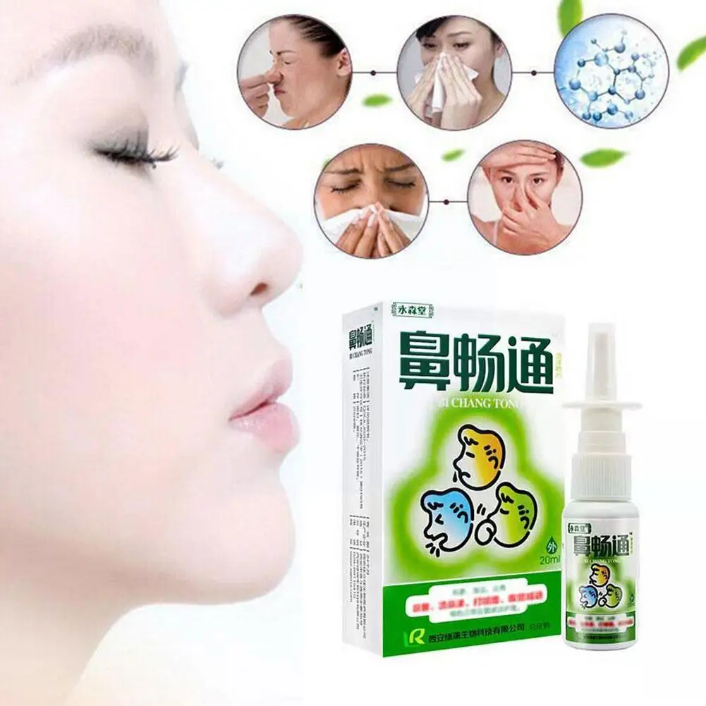 

20 мл жидкий назальный спрей используется для ухода за раной кожей для облегчения загруженности носа и зуда K2v5