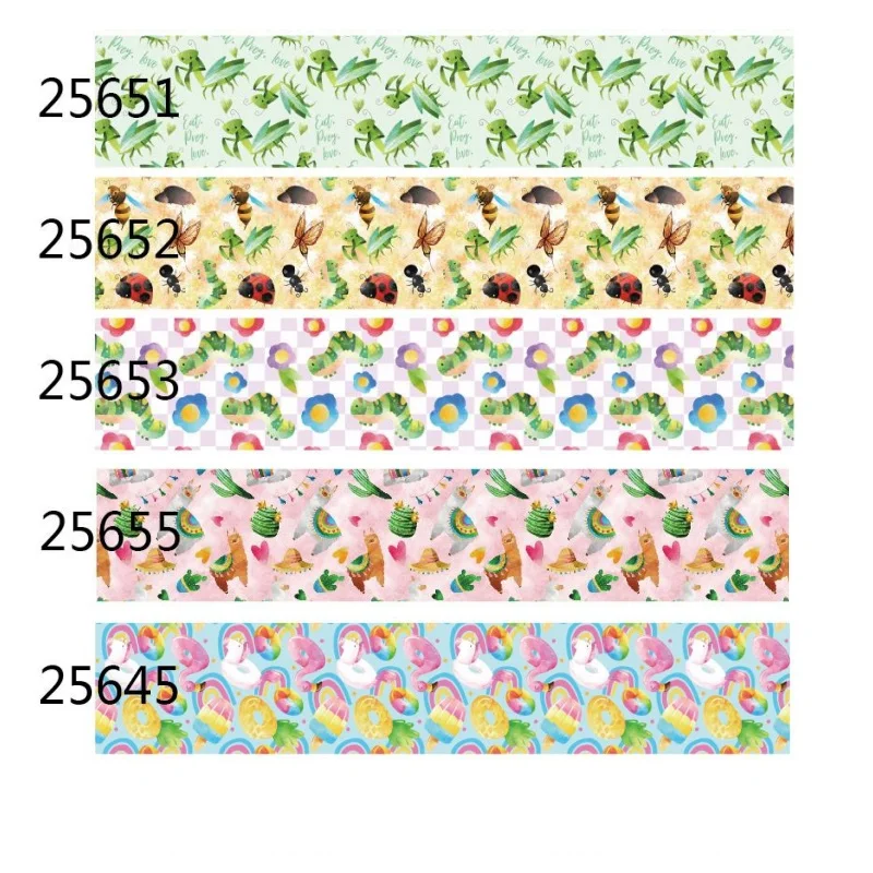 

10yards Animals Cartoon Printed Grosgrain Ribbon for Bows DIY Sewing Accessories Craft Materials