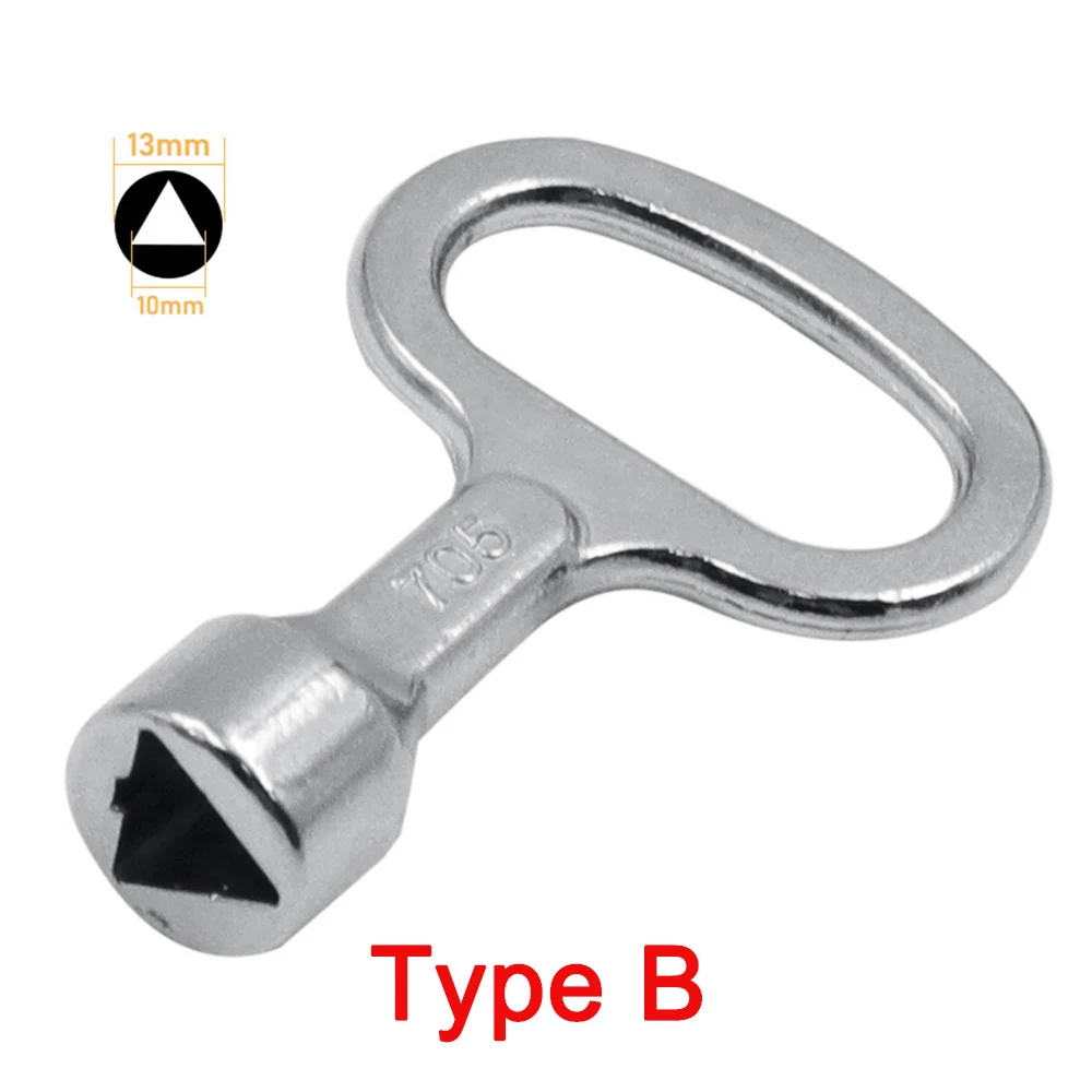 Key Wrench Universal Elevator Door Lock Valve key wrench Utility Plumber Triangle Key For Electric Cabinets Metro Trains images - 6