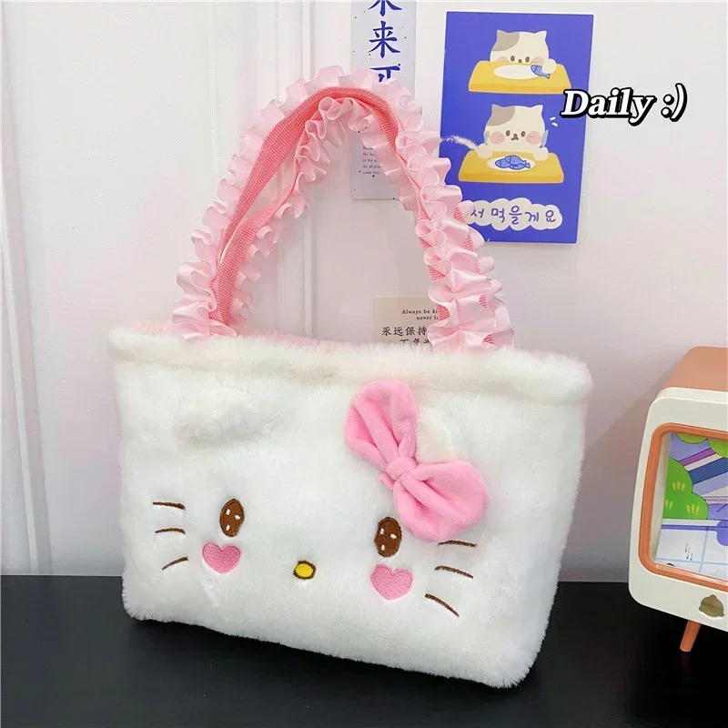 Сумка Hello Kitty Kawaii Sanrio аниме Сумочка Cinnamoroll Kuromi Melody Мультяшные мягкие Наплечные