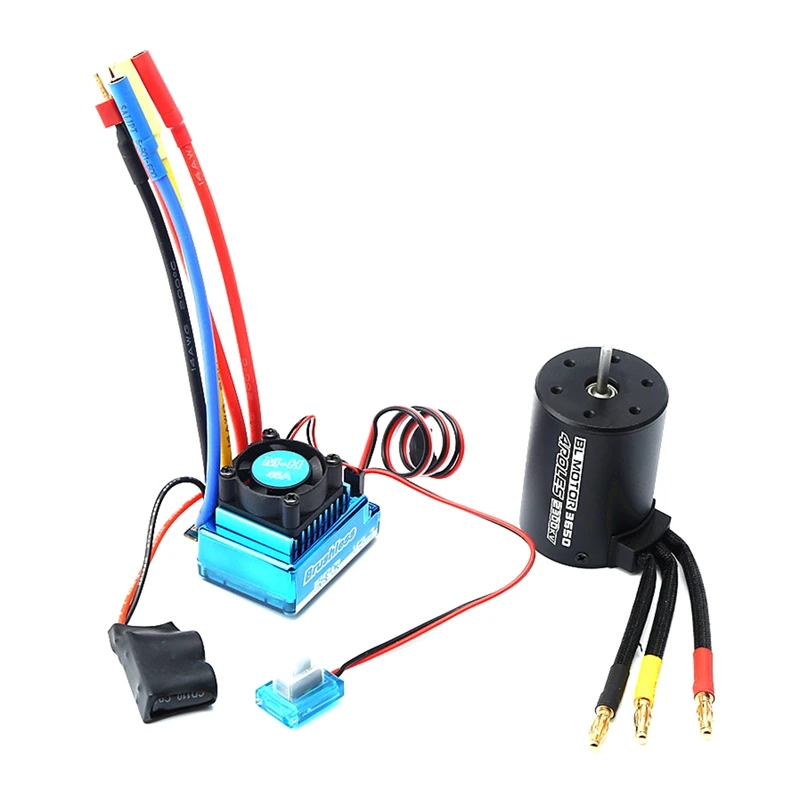

3650 2300KV бесщеточный двигатель и ESC Combo для 1:8/1:10 HSP HPI Wltoys Радиоуправляемая машина радиоуправляемая лодка часть