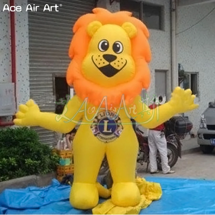 

2.5/3/4m Tall Inflatable Lion Cartoon Character Inflatable Lion Mascot For Party Event Exhibition Made In China