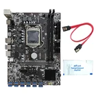 Материнская плата B250C для майнинга BTC, 12 USB 3,0 в PCI-E, графические Слоты LGA1151 DDR4 RAM SATA3.0 с термопастой и кабелем SATA