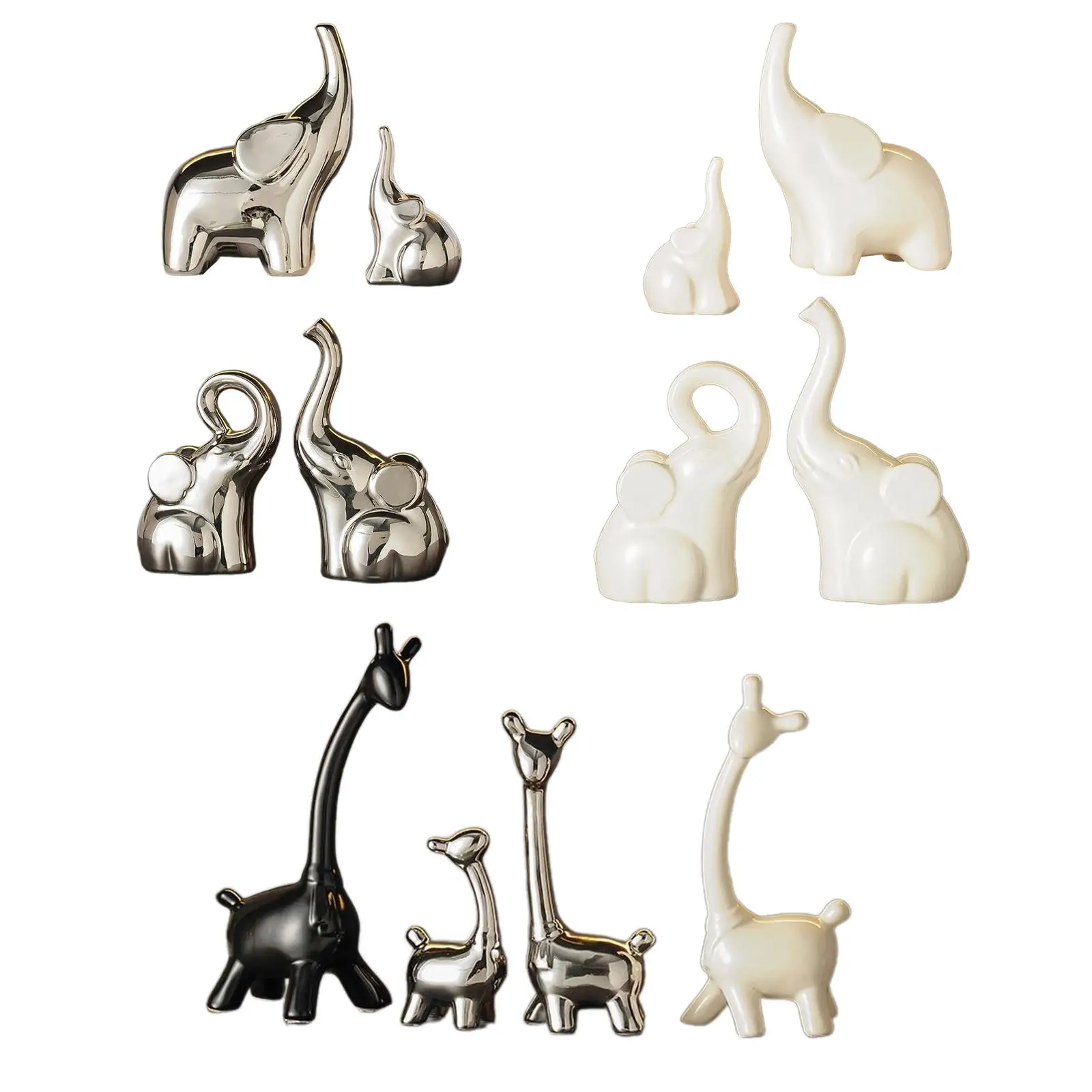 2 шт. скульптуры слонов статуи животных современное искусство украшения для