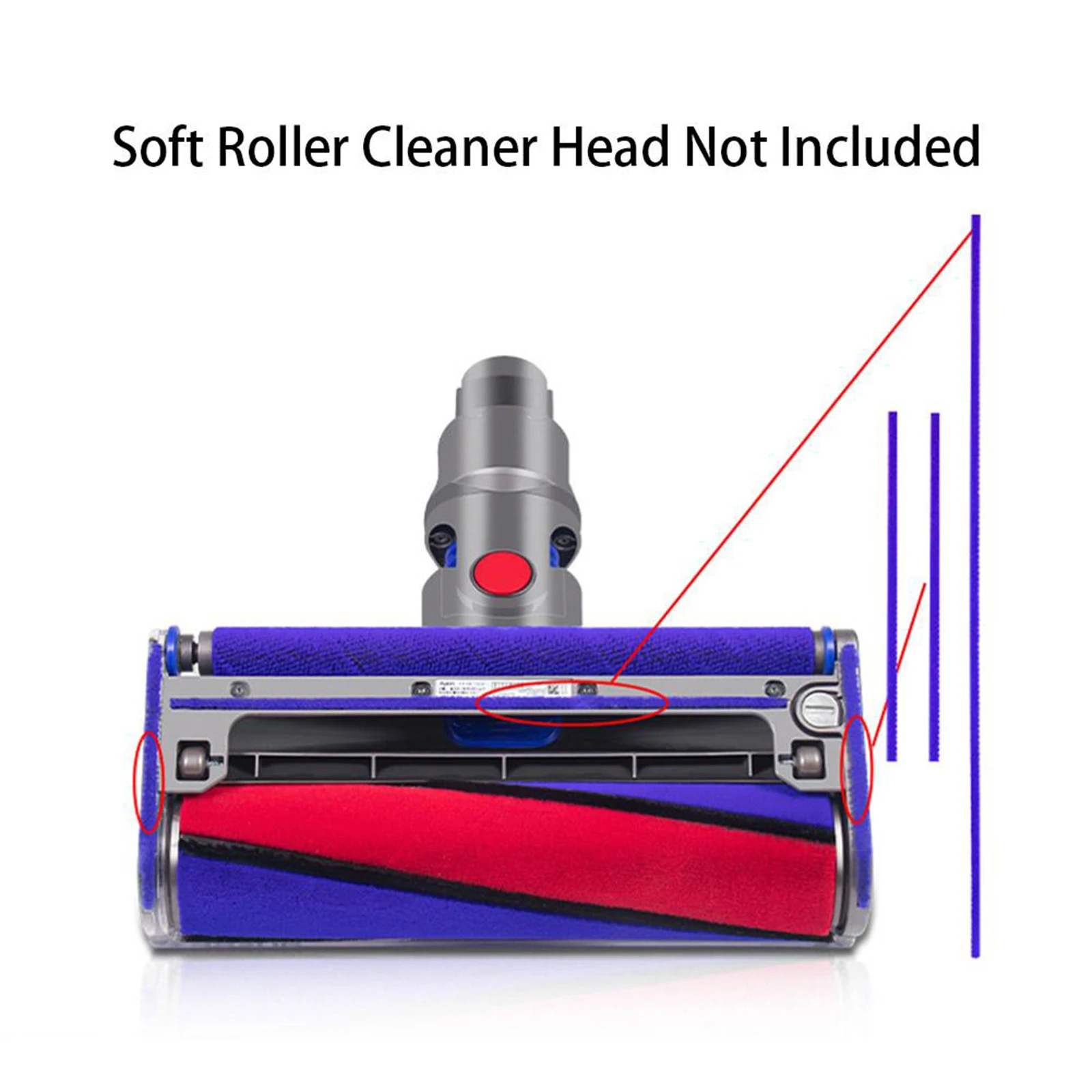 

Plush Strips + Wheel For Dysons V6 V7 V8 V10 V11 Vacuum Cleaner Soft Roller Head Household Supplies Vacuum Cleaner Accessories
