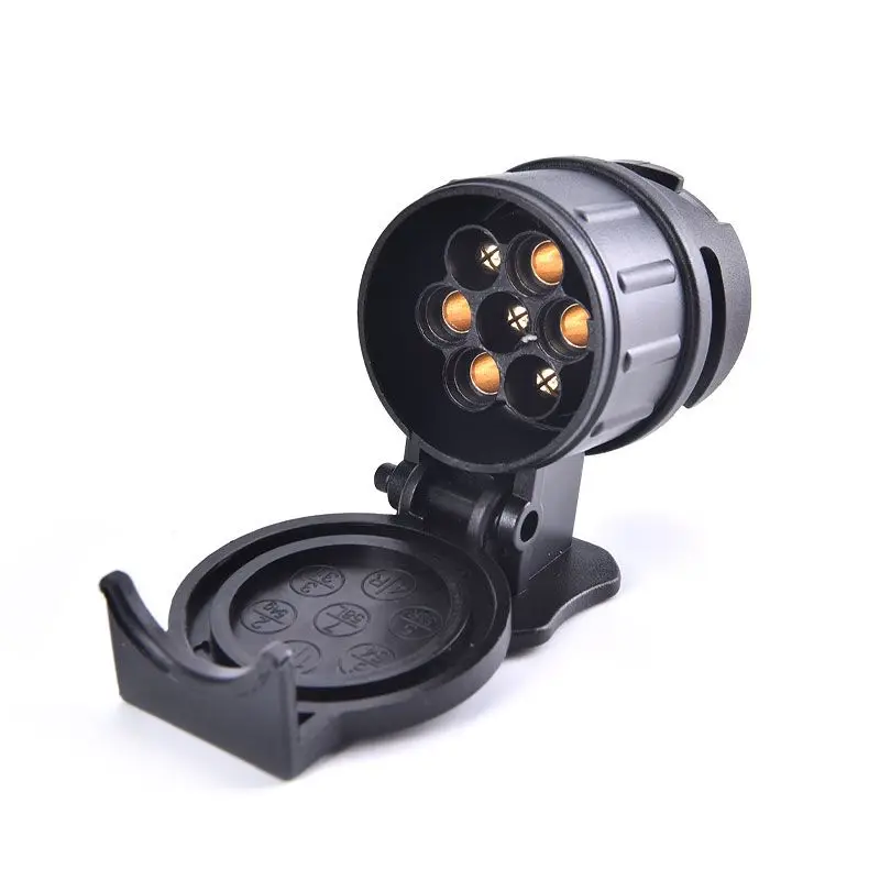 

Durable 13 To 7 Pin Plug Adapter Trailer Connector 12V Towbar Towing Waterproof Plugs Socket Adapter Protect Connections