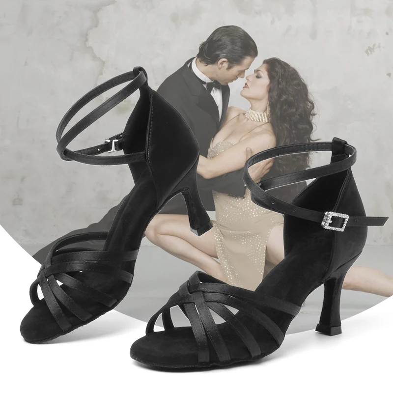 DKZSYIM Women Latin Dance Shoes Ballroom Tango Dancing Shoes Suede Soles Cuban Heels Party Dance Shoes Hot Selling Wholesale