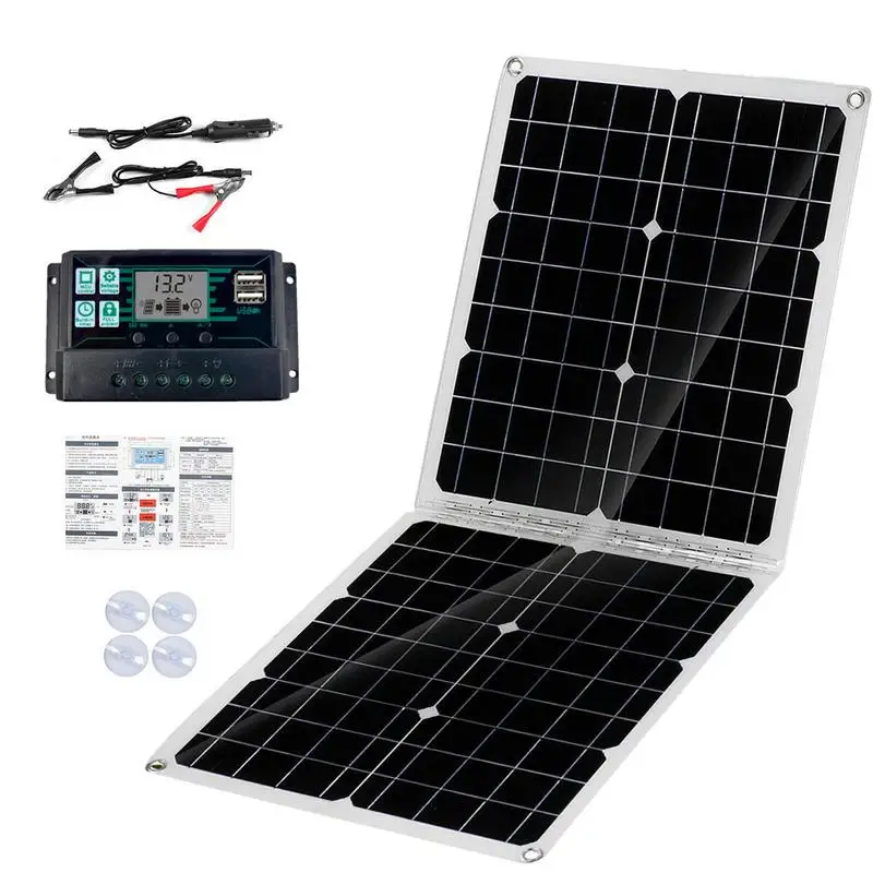 

Solar Panels Camper Solar Power Kit High-Efficiency Solar Panels With 100A Solar Controller For RV Camper Van Trailer Boat Lawn
