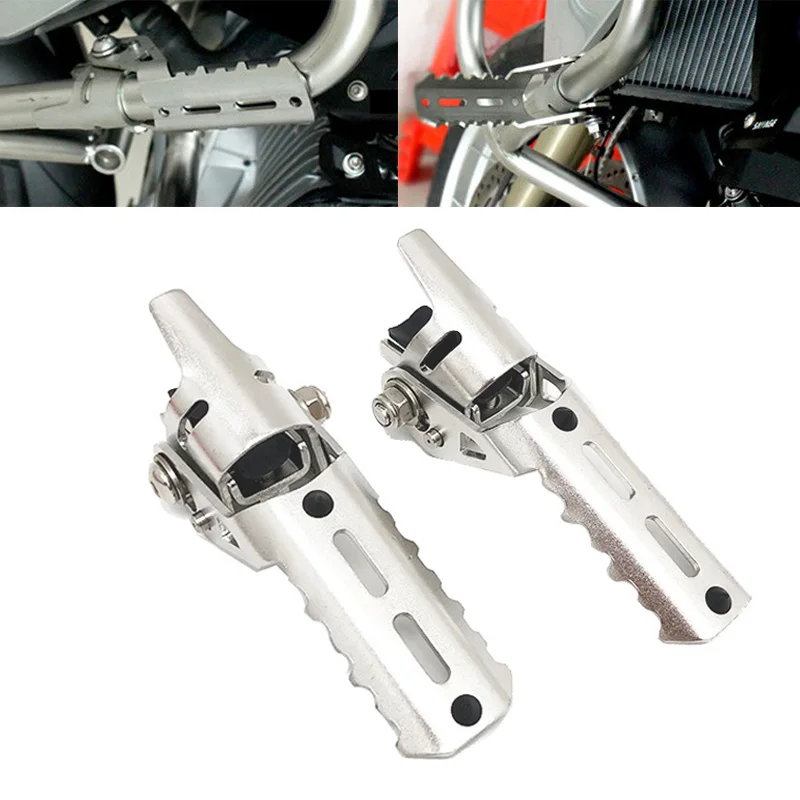

F750GS F850GS Front Foot Pegs Folding Footrests Clamps 22-25mm For BMW F650GS F850GS ADV F800GS G310GS F700GS F900XR F900R