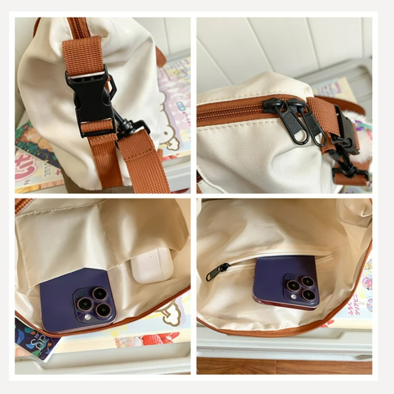 Canvas Shoulder Bag for Women Fashion Multifunctional Backpack Nylon Large Capacity Student Backpack Casual Ladies Hand Bags