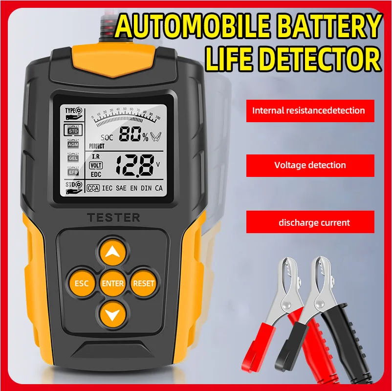 

12V24V Car Battery Tester Battery Capacity Indicator Power Measuring Instrument Battery Checker Car Battery Car Battery Tester