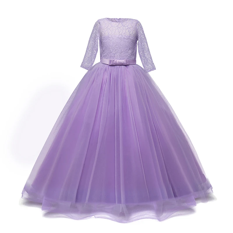 Детское платье для девочек элегантное кружевное принцессы на свадьбу выпускной