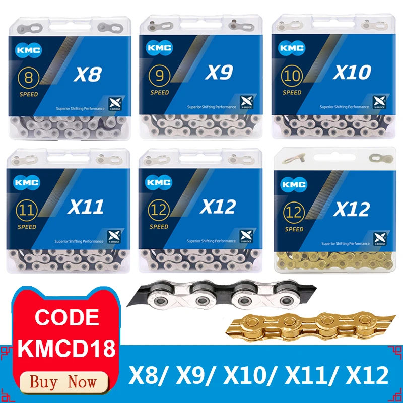 KMC Bicycle Chains 6 8 9 10 11 12 Speed X8/X9/X10/X10EL/X11/