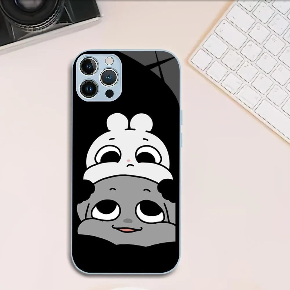 Милый мультяшный чехол K-Kkamang для телефона iphone из закаленного стекла 11 14 12 13 Mini Pro