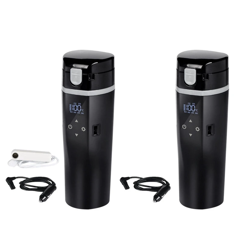 

520Ml Car Heating Cup 304 Stainless Steel Car Electric Water Cup Electric Kettle Coffee Tea Milk Heated