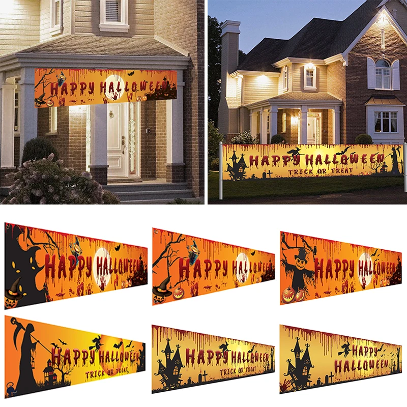 

Хэллоуин, подвесная фотография, наружный декор, тянущиеся флаги, поставки, Домашний Складной праздничный кровавый баннер