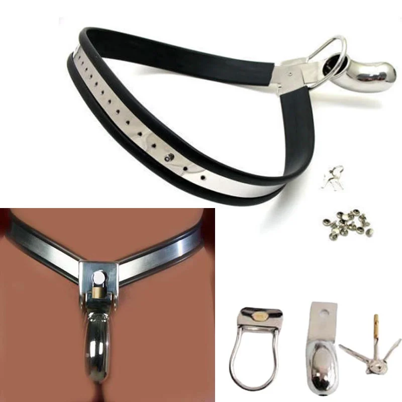 

Male Lockable Stainless Steel Chastity Belt Slave Device Closed Cock Cage Penis BDSM Restraint Pants Bondage Sex Toys Men