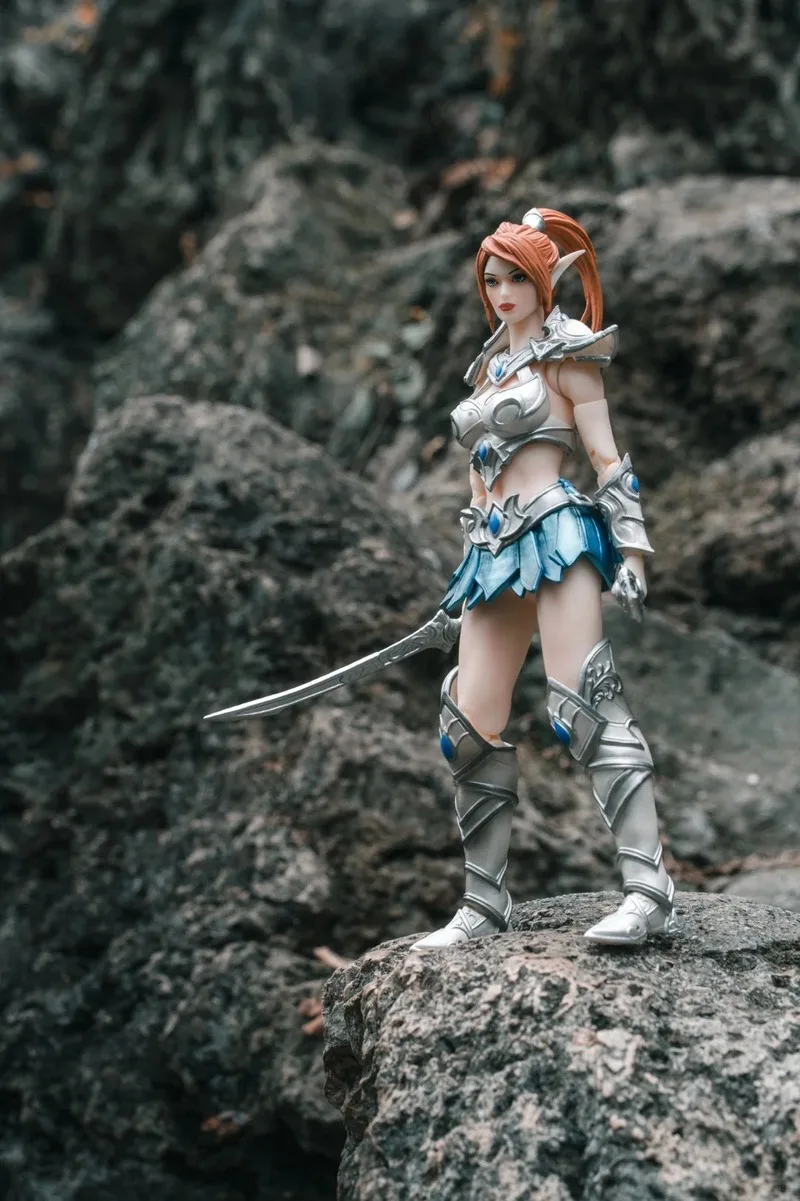 В наличии Lazy Monster Studio 17 см Коллекционная фигурка WOW Tyrande Oak Town Elf Hunter Guard Женский