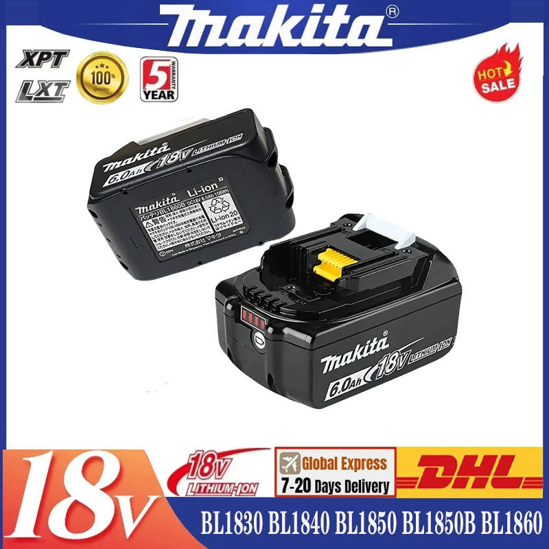 BL1815 Оригинальный аккумулятор Makita 6 Ач/5 Ач/3 Ач 18 В BL1830B BL1850B BL1850 BL1840 BL1860 Сменная