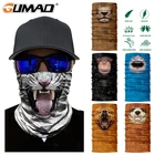 Напечатанная 3D Бандана с животным лицевым горлом для занятий спортом, велоспортом, рыбной ловлей, охоты, бега, велосипеда, полумаски для мужчин и женщин, мужской шарф