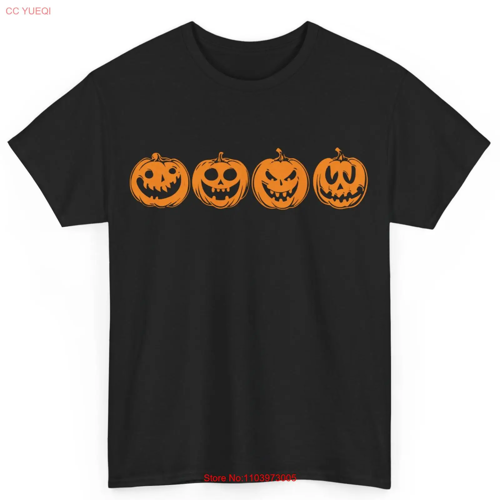 Повседневный костюм на Хэллоуин унисекс хлопковая Футболка с тыквенным лицом