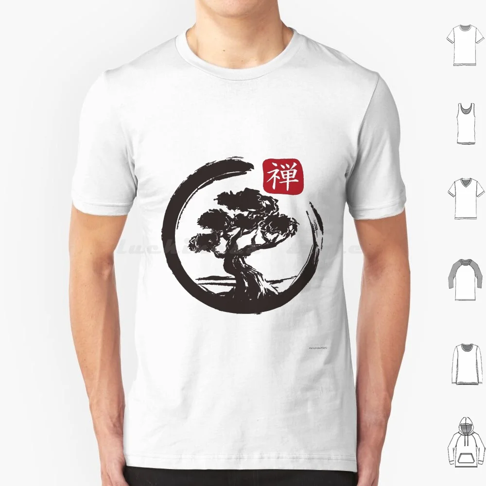 

Футболка Zen Bonsai Enso для мужчин и женщин, тенниска с японским деревом бонсай для детей и мужчин, 6xl