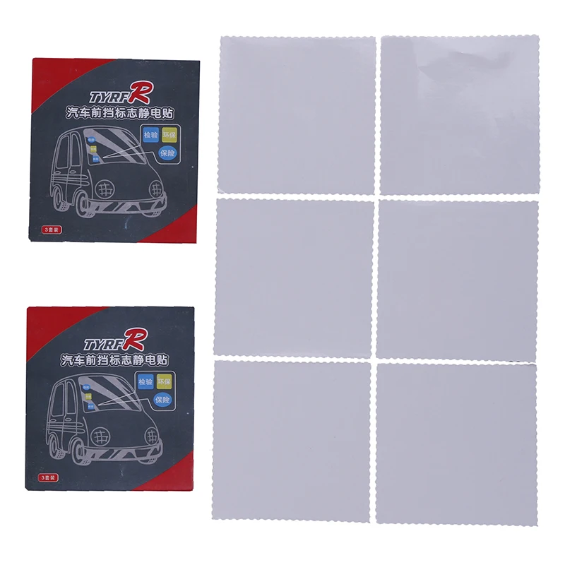 

6 шт./партия, автомобильные электростатические наклейки на лобовое стекло