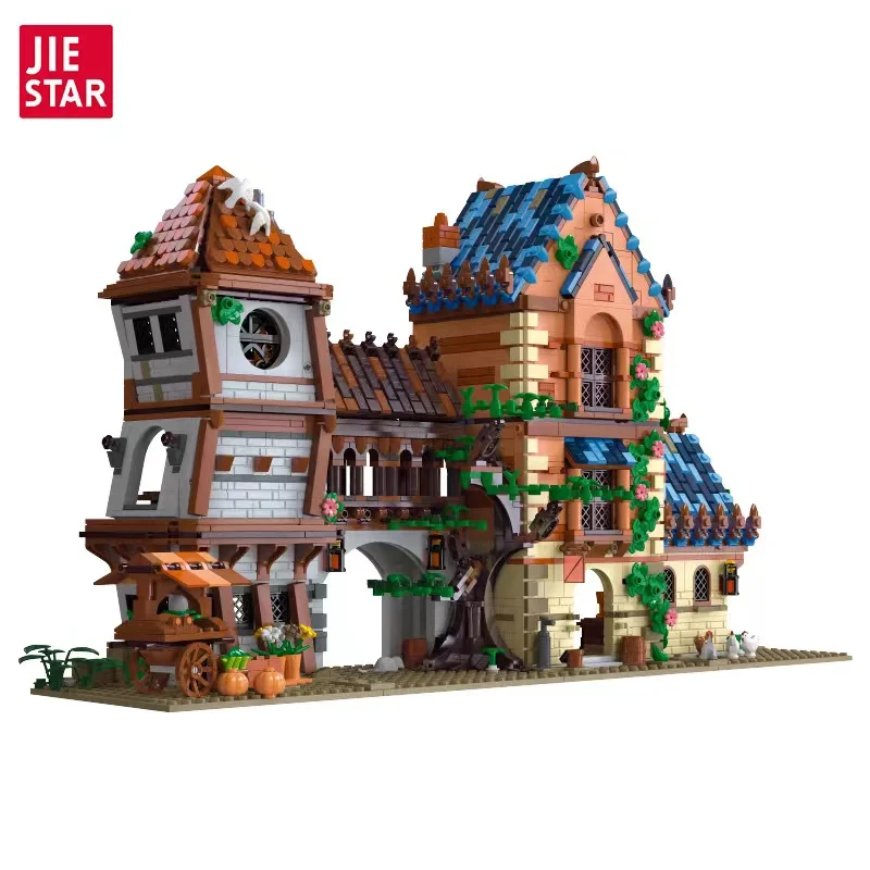 

Medieva Tavern MOC 89151 89152 House Ideas Building Bricks Medieval View Architecture Model Blocks Toys Gifts For Children