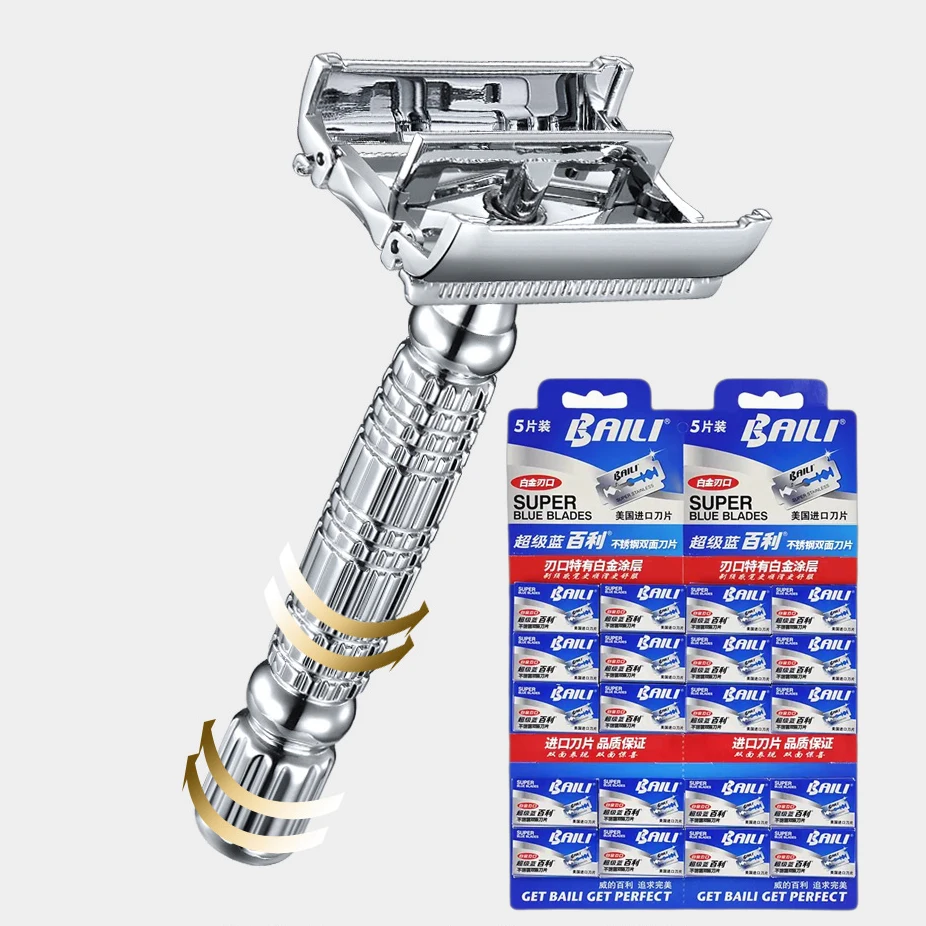 Shaver Handle Holder +100blades + Case