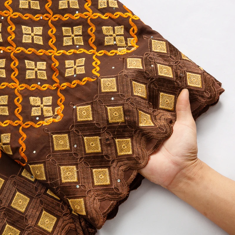 Кружевная швейцарская вуаль SJD кружево в Швейцарии с камнями новинка 2023 5 ярдов