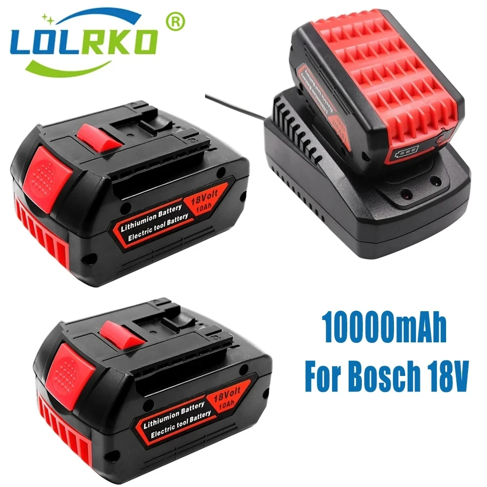 

18V 10.0A Rechargeable Li-ion Battery For Bosch 18V Power tool Backup 10000mah Portable Replacement BAT609 Indicator light