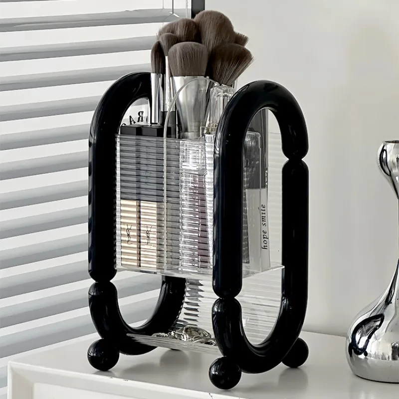 Держатель для кистей макияжа акриловый органайзер спонжей витрина 4-слотовая