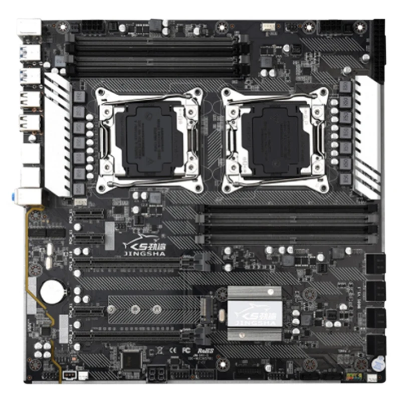 

NEW-JINGSHA X79 S8 E-ATX Dual CPU LGA2011 Motherboard Support for Dual E5 V1/V2 DDR3 1333/1866MHz 256G M.2 NVME SATA3