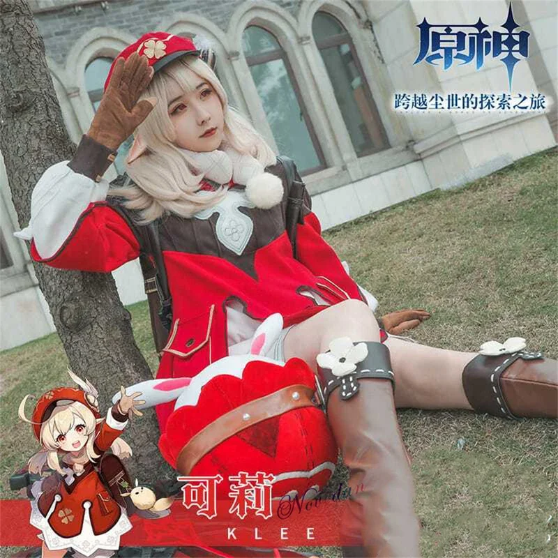 Klee Косплей Детский Костюм Аниме игра genshinimpact косплей для ребенка девочки платье