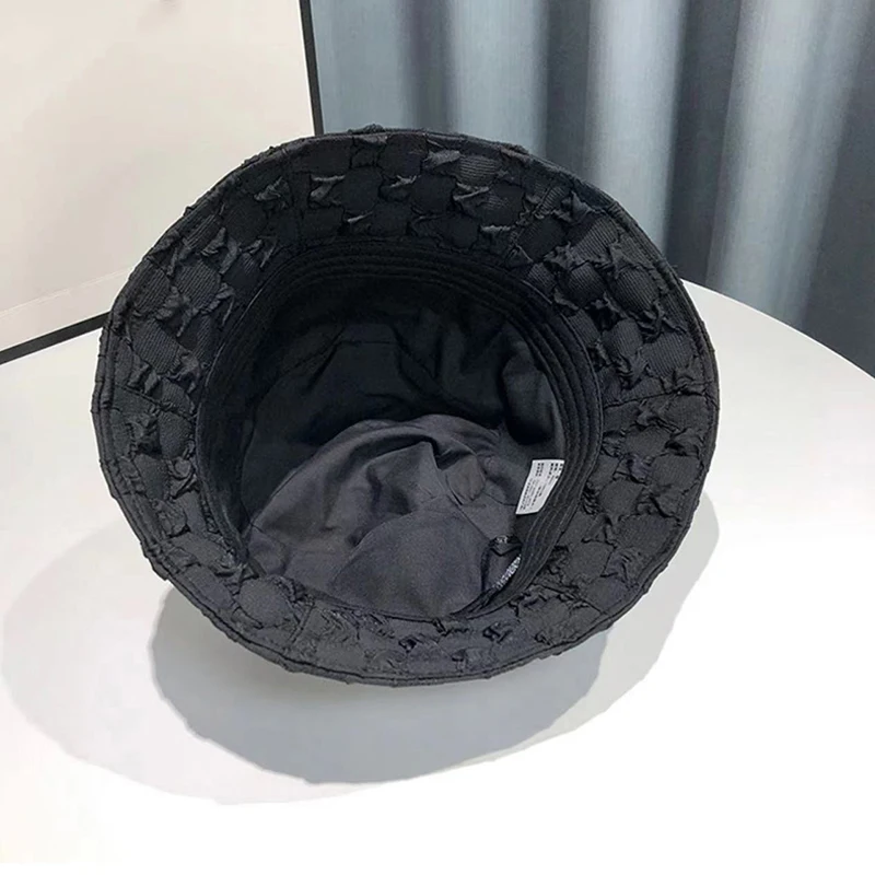 Панама женская кружевная с широкими полями шляпа от солнца складная однотонная