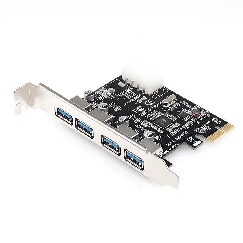 4 порта USB 3.0 PCI-e Плата расширения PCI Express PCIe 4-портовый контроллер E 1x | Компьютеры и