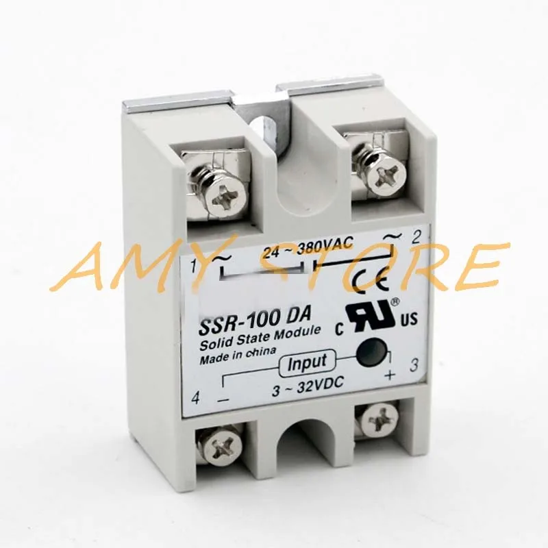 SSR-100DA 100A DC В AC твердотельный релейный модуль 3-32V DC вход 24-380VAC
