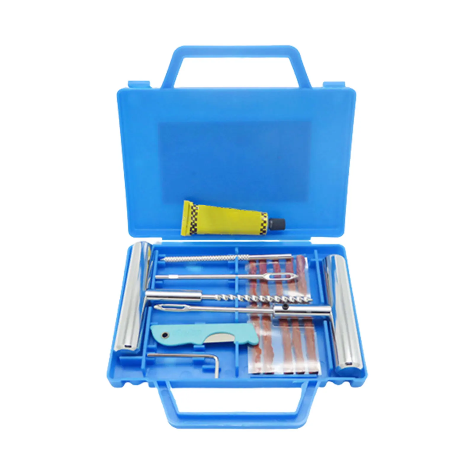 

11pcs Tractor Tire Repair Kit Plug Portable Truck Wheel Puncture Universal For Auto Motorcycle Professional ATV T Handle Strips