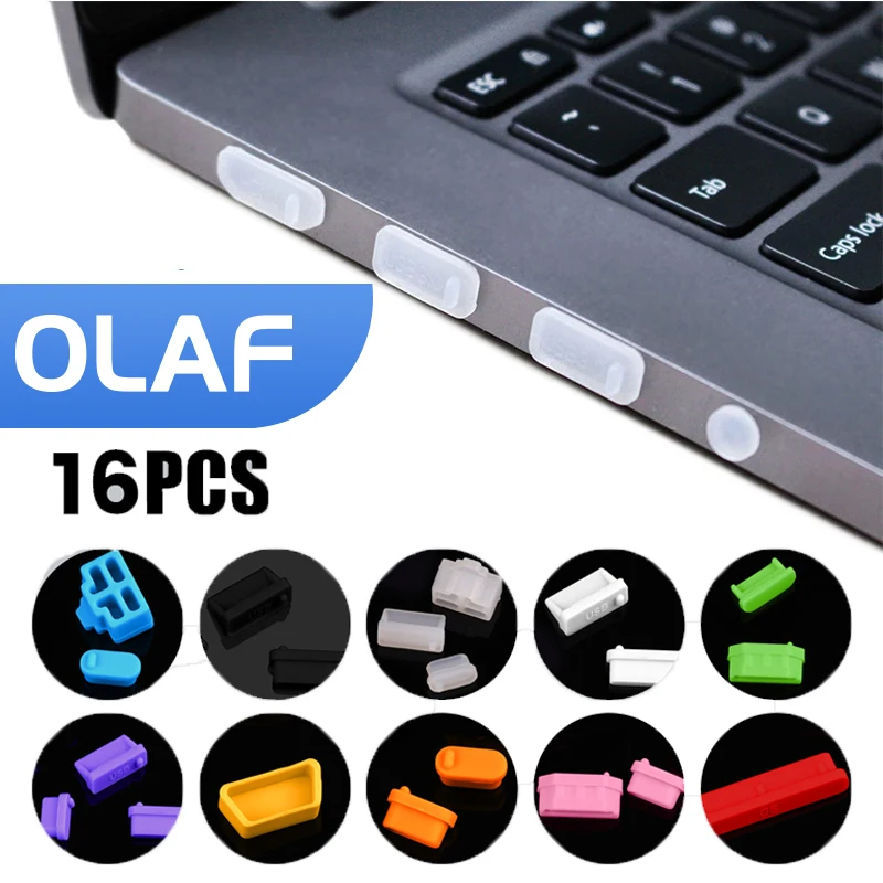 

Universal Notebook Usb Silicone Anti Dust Plug16pcs Laptop Dustproof Stopper Dust Plug Usb Computer Interface Waterproof Cover