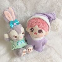 hand made 10cm starfish figure doll clothes cute solid color pajamas with hats without dolls